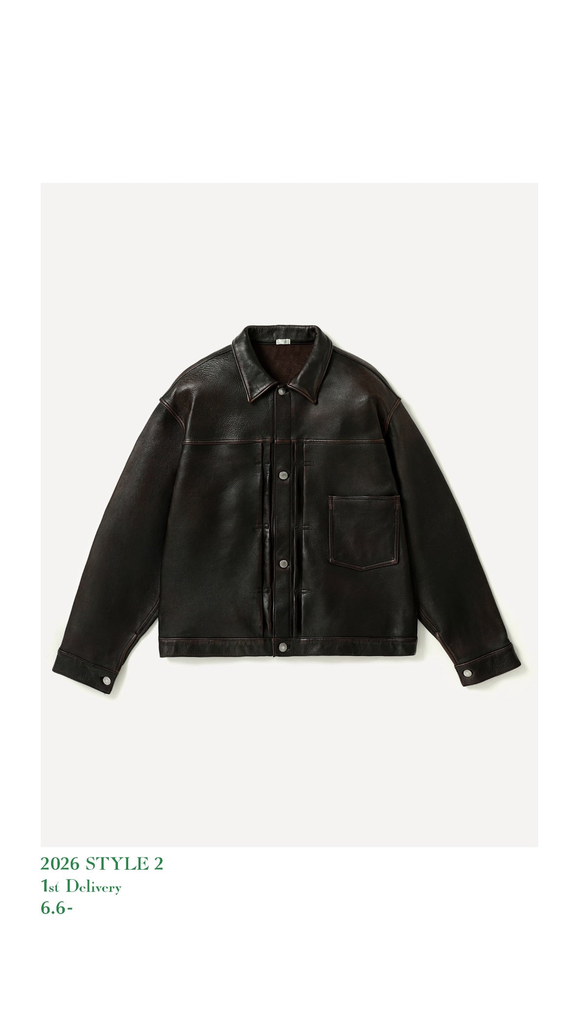 A.PRESSE 26AW Vintage Leather 1st Type Jacket